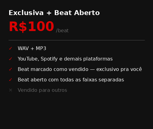 excludivo + beat aberto